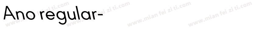 Ano regular字体转换